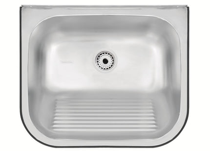 Lavadero de pared 34 L en acero inoxidable cepillado 50x40 cm
