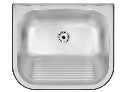 Lavadero de pared 34 L en acero inoxidable cepillado 50x40 cm