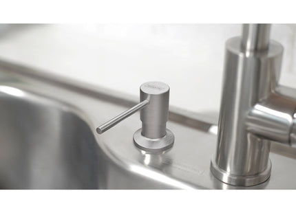 Dispensador de jabón Tramontina de acero inoxidable con recipiente plástico 500 ml