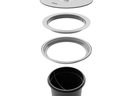 Basurero de empotrar Tramontina de acero inoxidable con balde plástico de 8 l