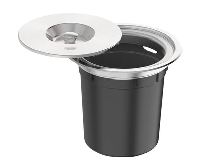 Basurero de empotrar Tramontina de acero inoxidable con balde plástico de 5 l