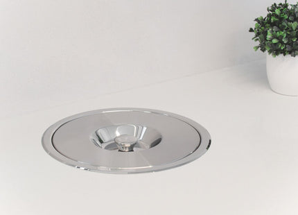Basurero de empotrar Tramontina de acero inoxidable con balde plástico de 5 l
