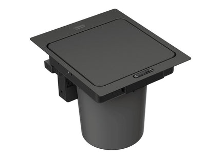 Basurero de empotrar con sensor Tramontina Design Collection de acero inoxidable black matte con balde plástico de 5 L