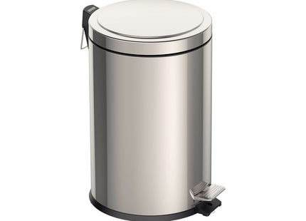Basurero de acero inoxidable con Pedal Brasil 20 L Tramontina con acabado pulido y cubo plastico interno