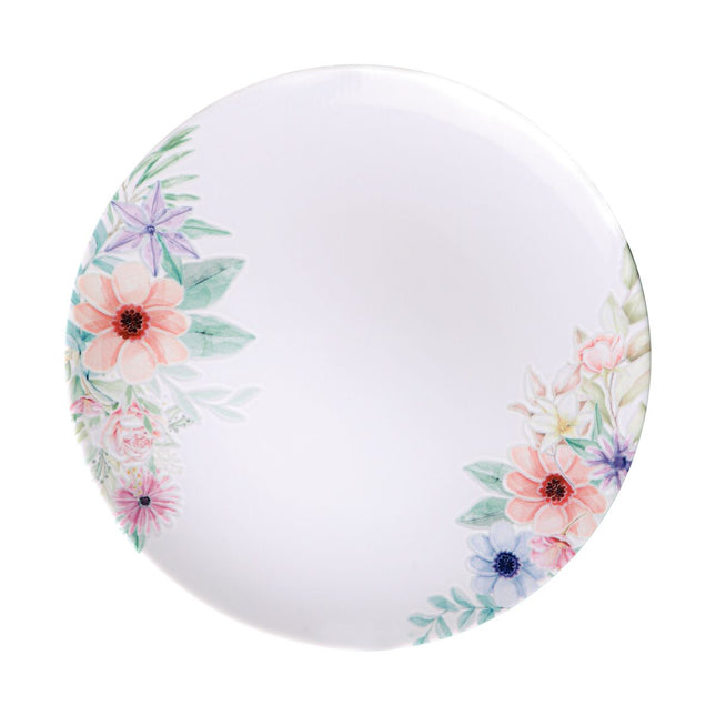 Plato Raso Tramontina Floratta en Porcelana...