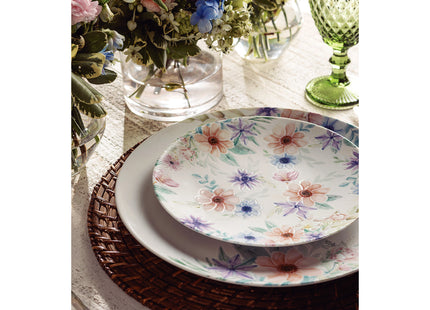 Plato Postre Tramontina Floratta en Porcelana Decorada 21 cm
