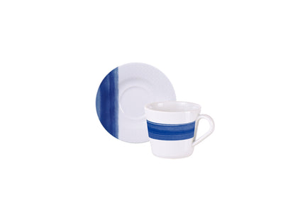 Juego Taza y Platillo de Té Tramontina Soho en Porcelana Decorada 185 ml 2 Piezas