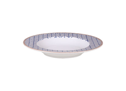 Plato Hondo Tramontina Abstratta en Porcelana Decorada 23 cm