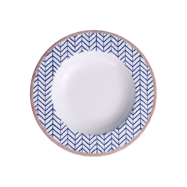 Plato Hondo Tramontina Abstratta en Porcelana...