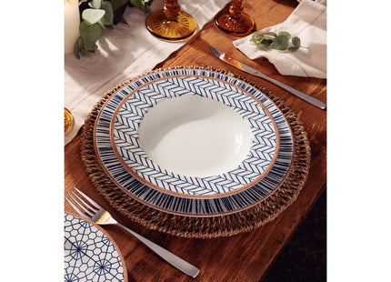 Plato Hondo Tramontina Abstratta en Porcelana Decorada 23 cm