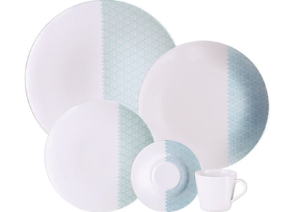 Vajilla Tramontina Aquarius en Porcelana Decorada 20 Piezas