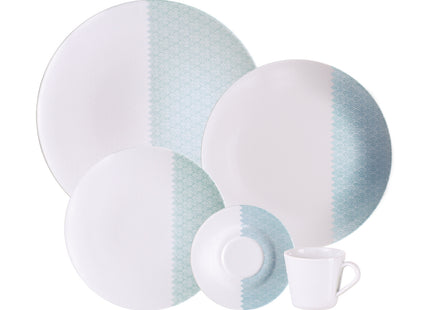 Vajilla Tramontina Aquarius en Porcelana Decorada 20 Piezas