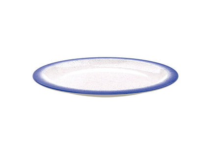 Plato Raso Tramontina Rústico Azul en Porcelana Decorada 28 cm