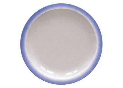 Plato Raso Tramontina Rústico Azul en Porcelana Decorada 28 cm