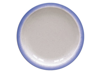 Plato Raso Tramontina Rústico Azul en Porcelana Decorada 28 cm