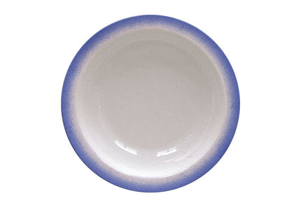 Plato Hondo Tramontina Rústico Azul en Porcelana Decorada 22 cm