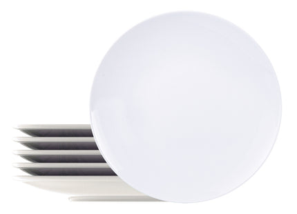 Kit Plato Raso Tramontina Leonora en Porcelana 25 cm 06 Piezas