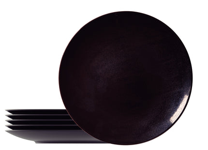 Kit Plato Raso Tramontina Ametista en Porcelana Decorada 28 cm 06 Piezas