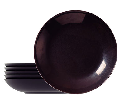 Kit Plato Hondo Tramontina Ametista en Porcelana Decorada 22 cm 06 Piezas