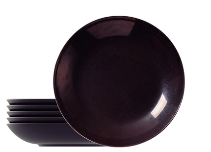Kit Plato Hondo Tramontina Ametista en Porcelana Decorada 22 cm 06 Piezas