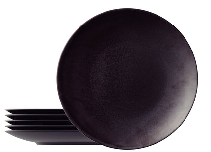 Kit Plato Raso Tramontina Hematita en Porcelana Decorada 28 cm 06 Piezas
