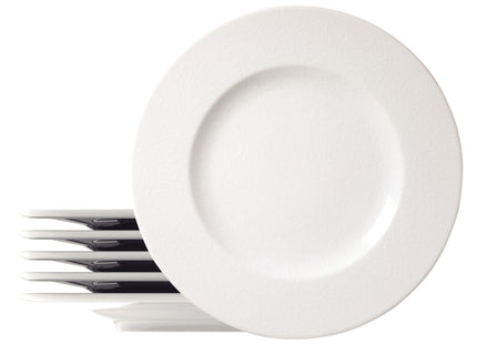 Kit Plato Raso Tramontina Quartzo en Porcelana Decorada 28 cm 06 Piezas