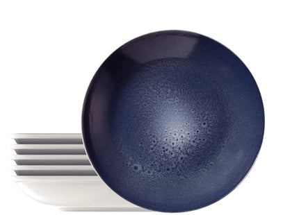 Kit Plato Hondo Tramontina Topázio en Porcelana Decorada 22 cm 06 Piezas