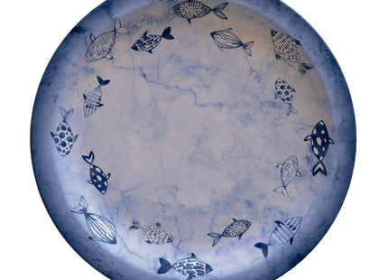 Plato Raso Tramontina Peixes en Porcelana Decorada 28 cm