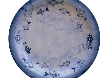 Plato Raso Tramontina Peixes en Porcelana Decorada 28 cm