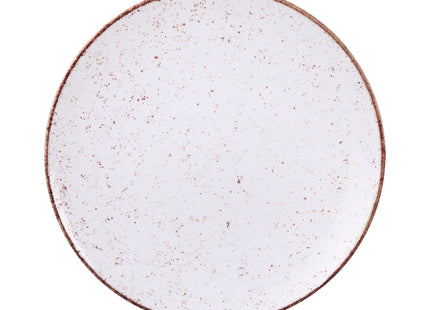Plato Raso Tramontina Rústico Marrón en Porcelana Decorada 28 cm