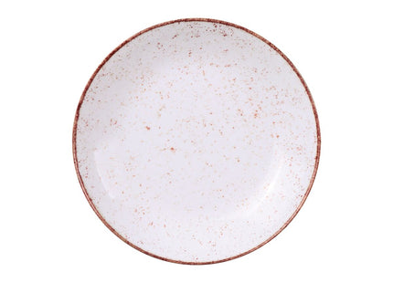 Plato Hondo Tramontina Rústico Marrón en Porcelana Decorada 22 cm