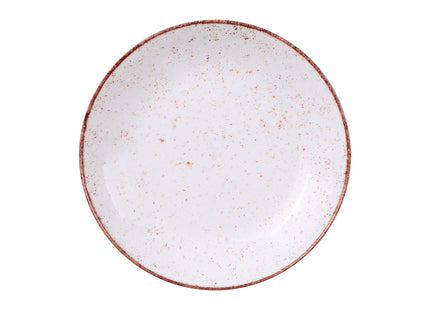 Plato Hondo Tramontina Rústico Marrón en Porcelana Decorada 22 cm