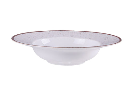 Plato Pasta Tramontina Rustico Marron en Porcelana 27 cm