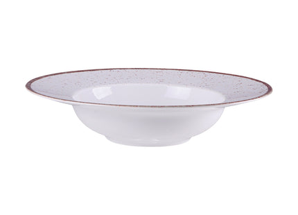 Plato Pasta Tramontina Rustico Marron en Porcelana 27 cm