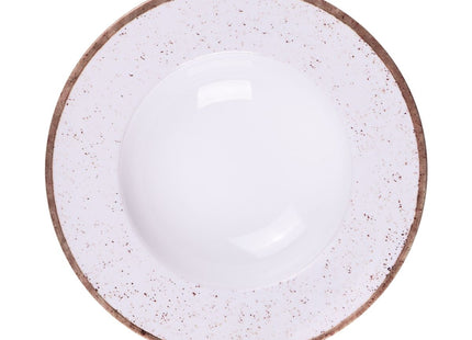 Plato Pasta Tramontina Rustico Marron en Porcelana 27 cm