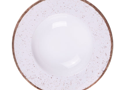 Plato Pasta Tramontina Rustico Marron en Porcelana 27 cm